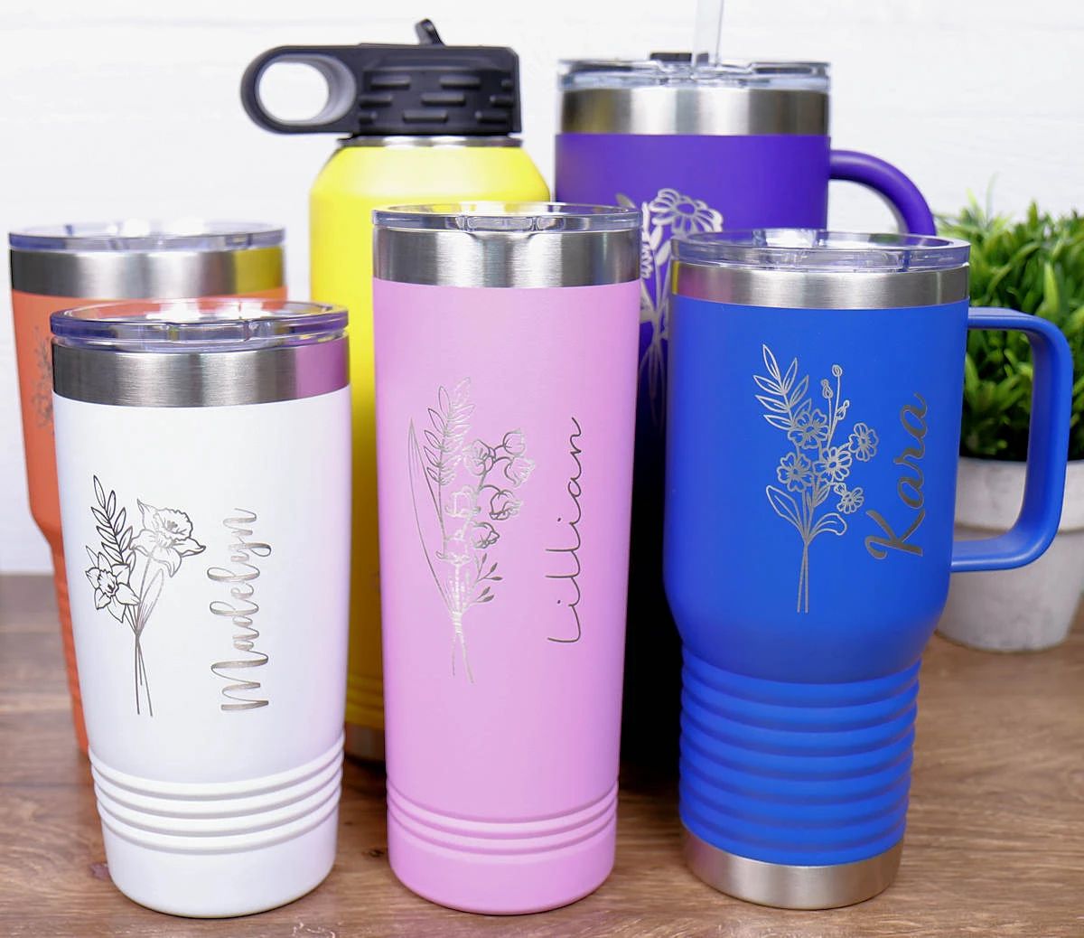 Birth Flower Tumblers