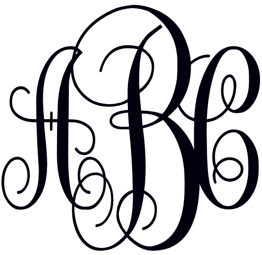 Fancy Script Initials