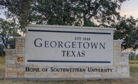 Welcome to Georgetown, Texas sign