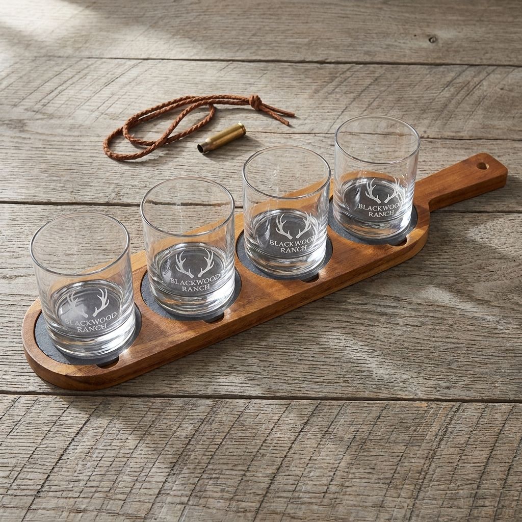 Branded Bourbon Tasting Flight Set