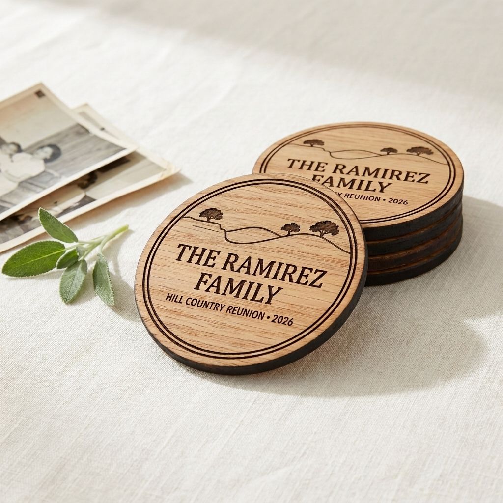 Family Reunion Coaster Set (Bulk Guest Favor)