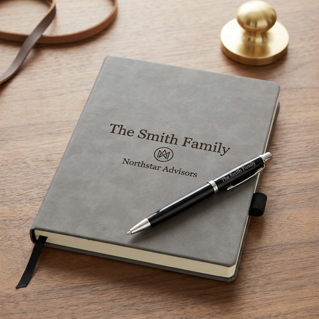 Engraved Pen + Padfolio Set