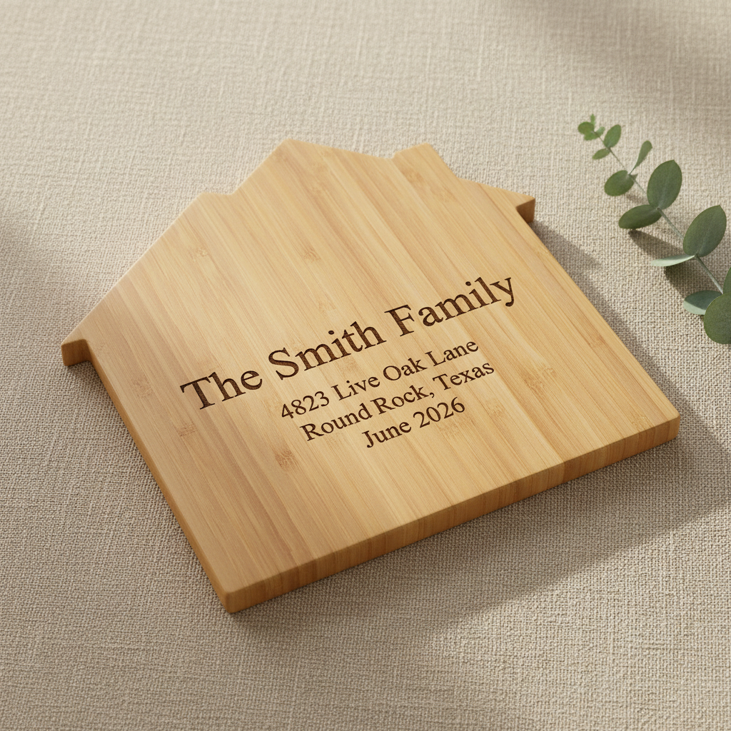 Custom House-Shaped Cutting Board