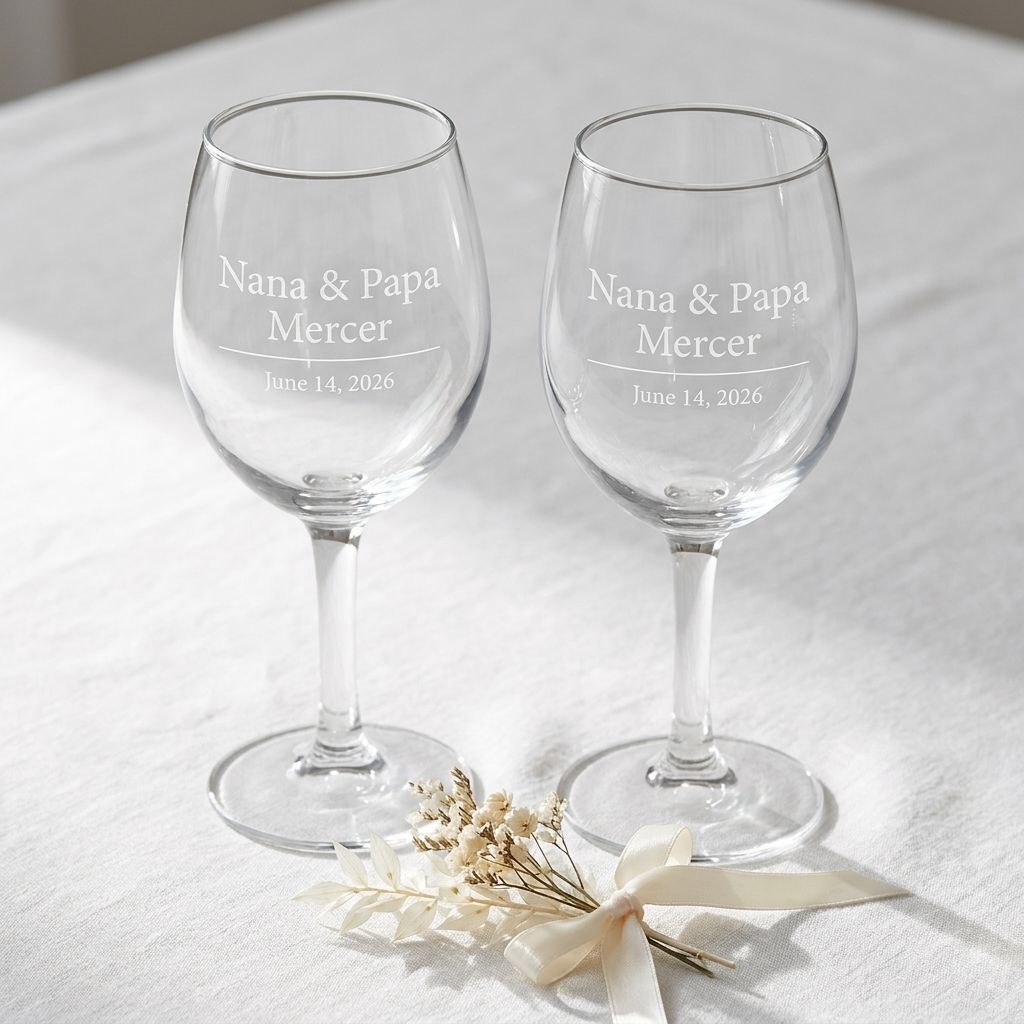 Grandparents Engraved Wine Glasses