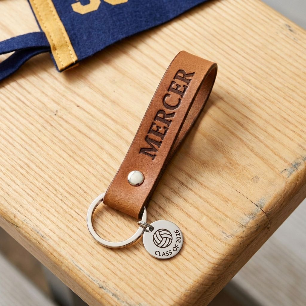 Senior Class Leather Loop Keychain