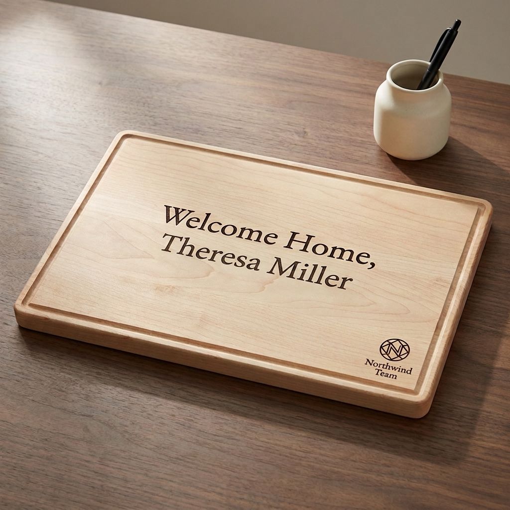 "Welcome Home" Remote Employee Cutting Board