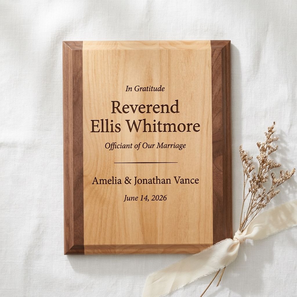 Custom Officiant Plaque