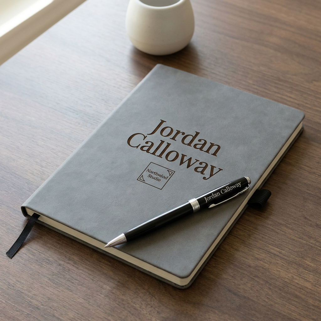 Engraved Pen + Notebook Welcome Set