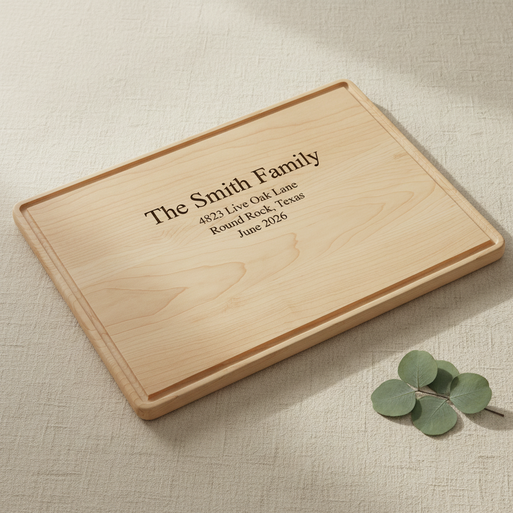 New Home Address Cutting Board
