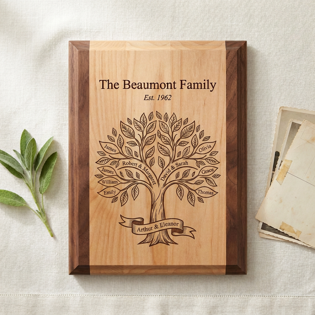 Engraved Family Tree Plaque