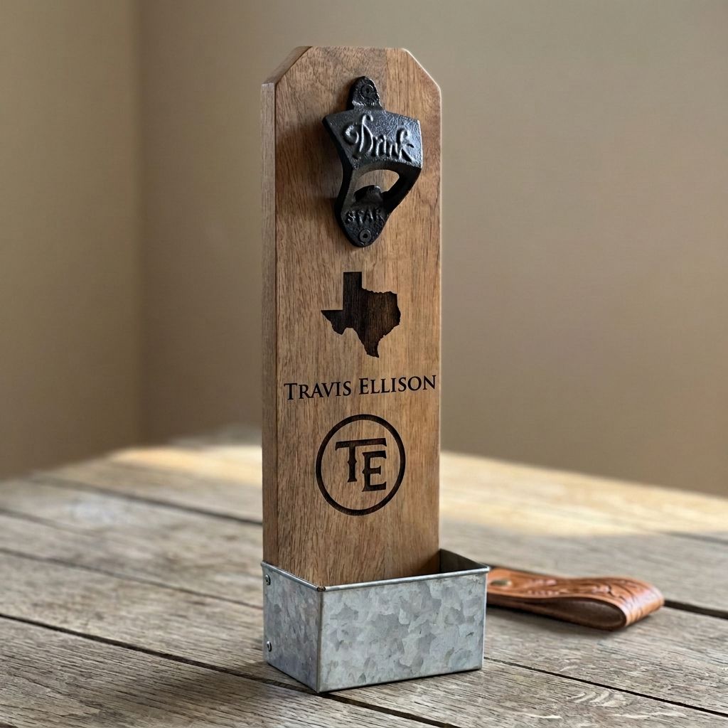 Texas BBQ Wall-Mount Bottle Opener