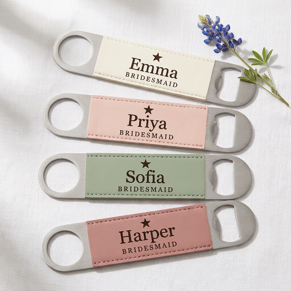 Lone Star Engraved Bottle Opener Set