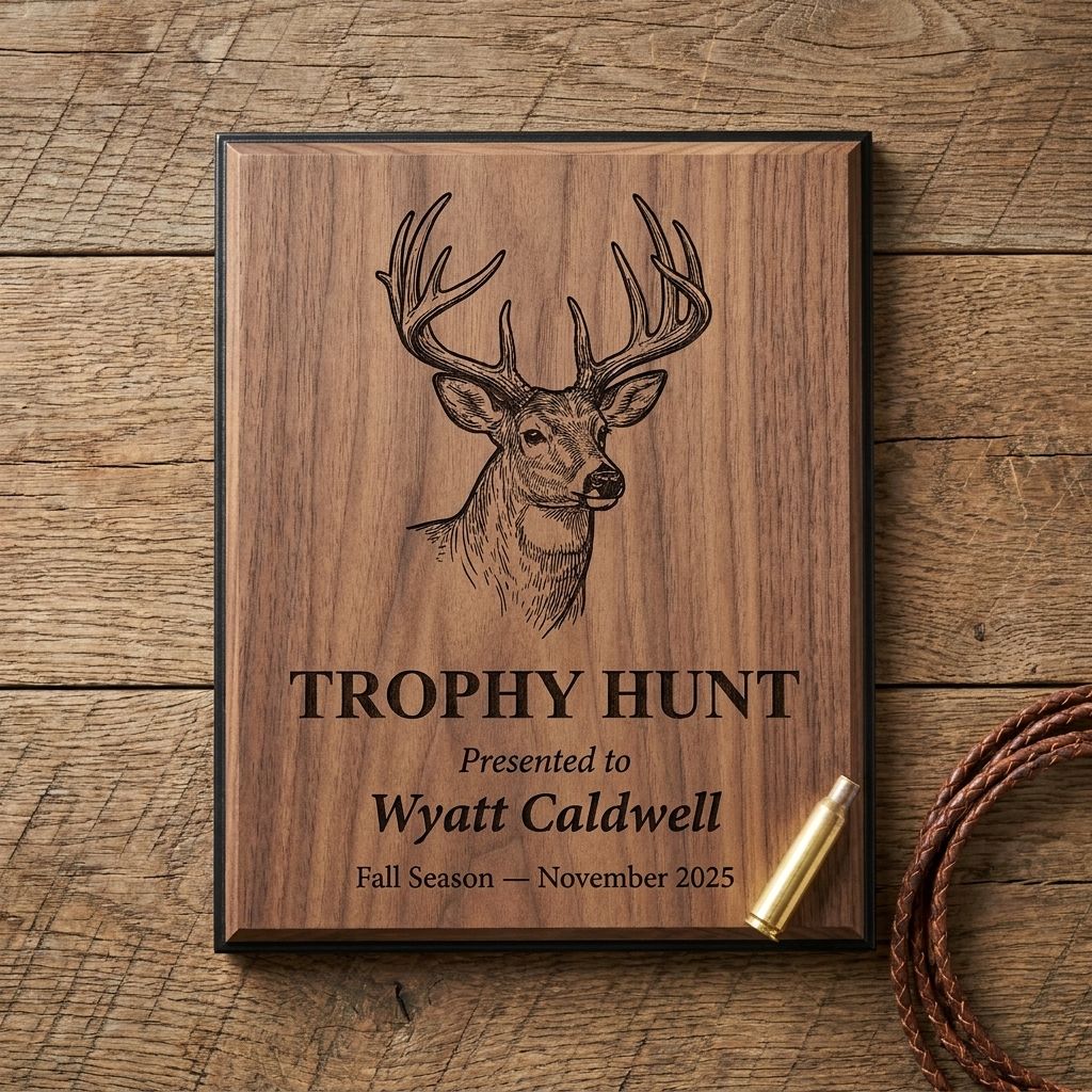 Trophy Hunt Engraved Plaque