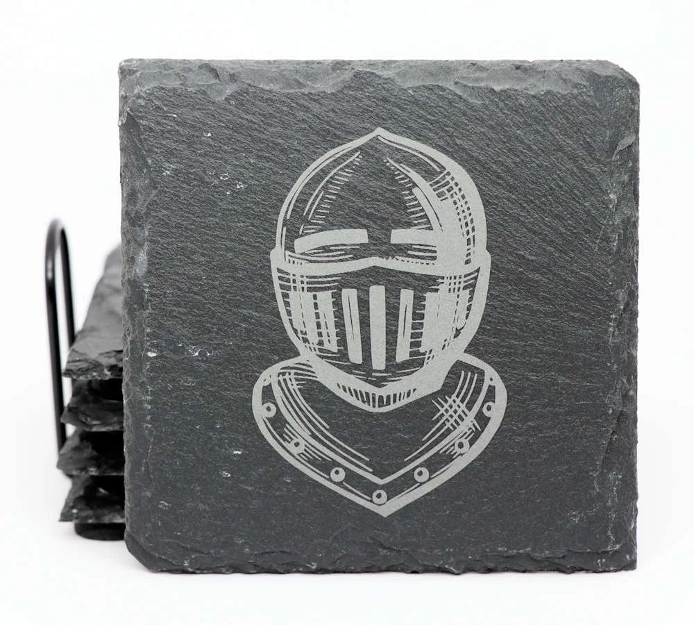 Medieval Coaster Set - Square Slate