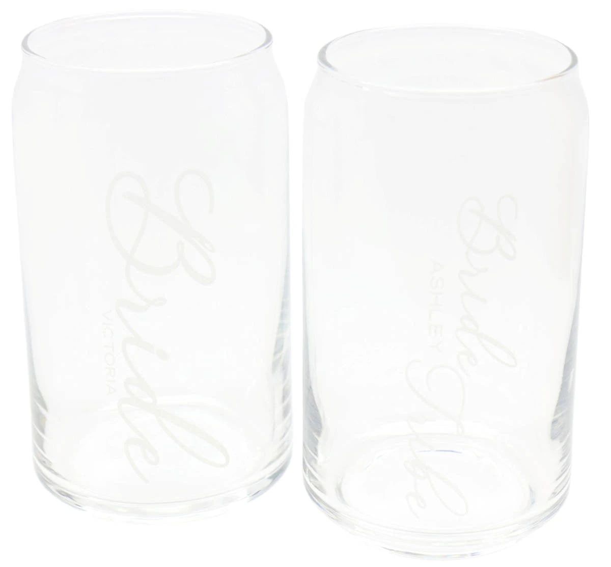 Can Glass 16 Ounce - Wedding