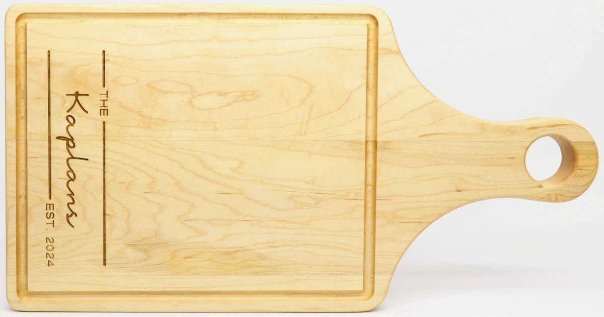 Maple Paddle Style Cutting Board - Family