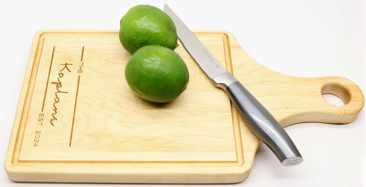 Maple Paddle Style Cutting Board - Family