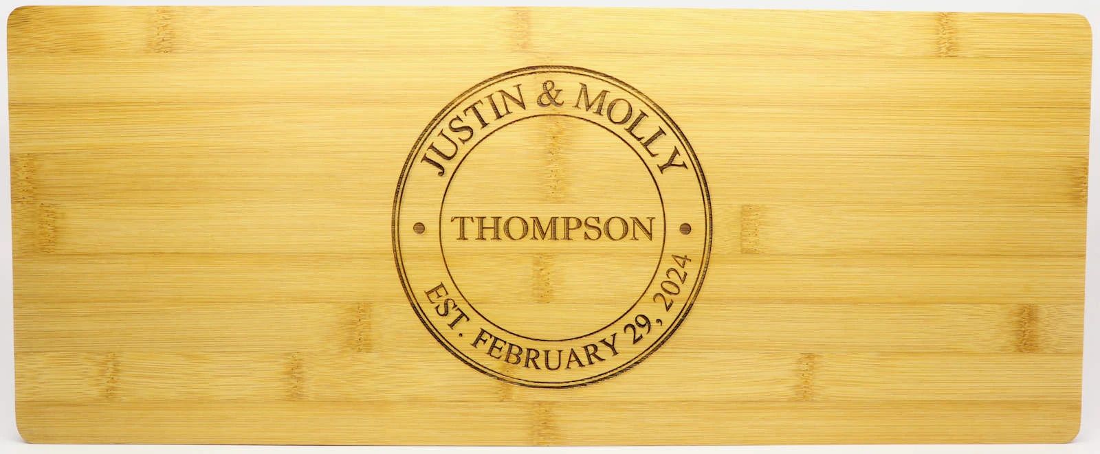 Bamboo Charcuterie and Cutting Board - Couples