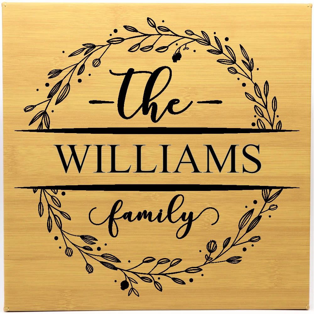 Family Sign - 10"x10" Leatherette