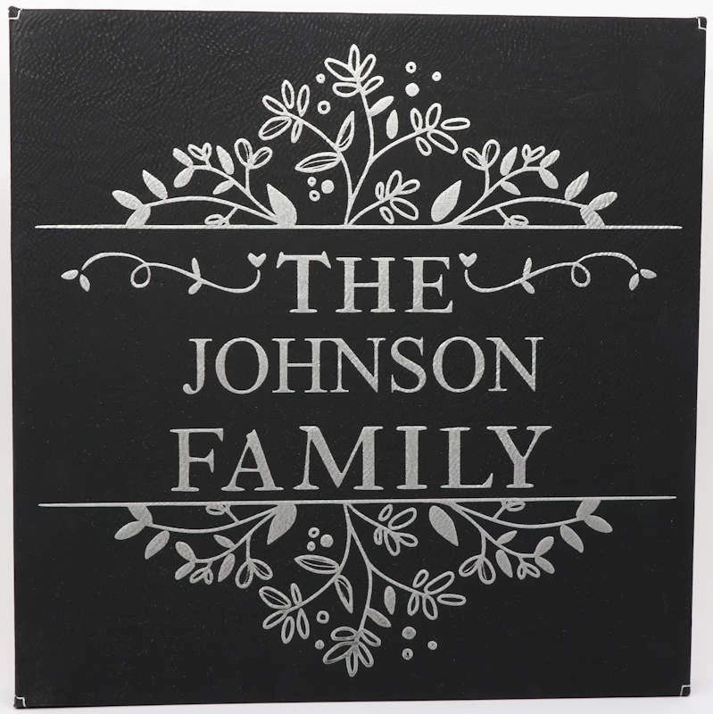 Family Sign - 10"x10" Leatherette