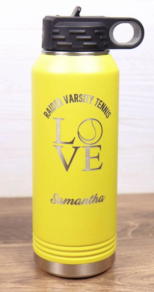 32 oz. Double Wall Insulated Water Bottle with Flip Top Straw - Sports