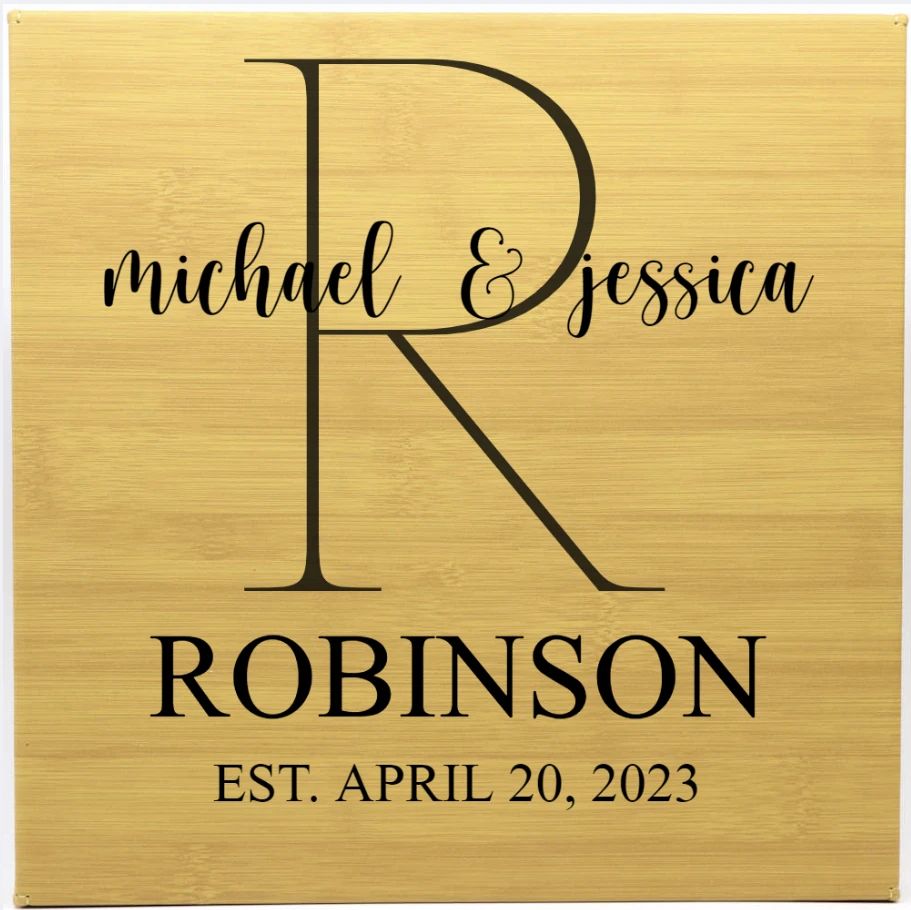 Couples Sign - 10"x10" Leatherette