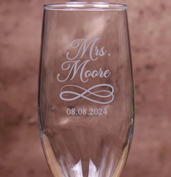 Champagne Flute 8 Ounce - Wedding