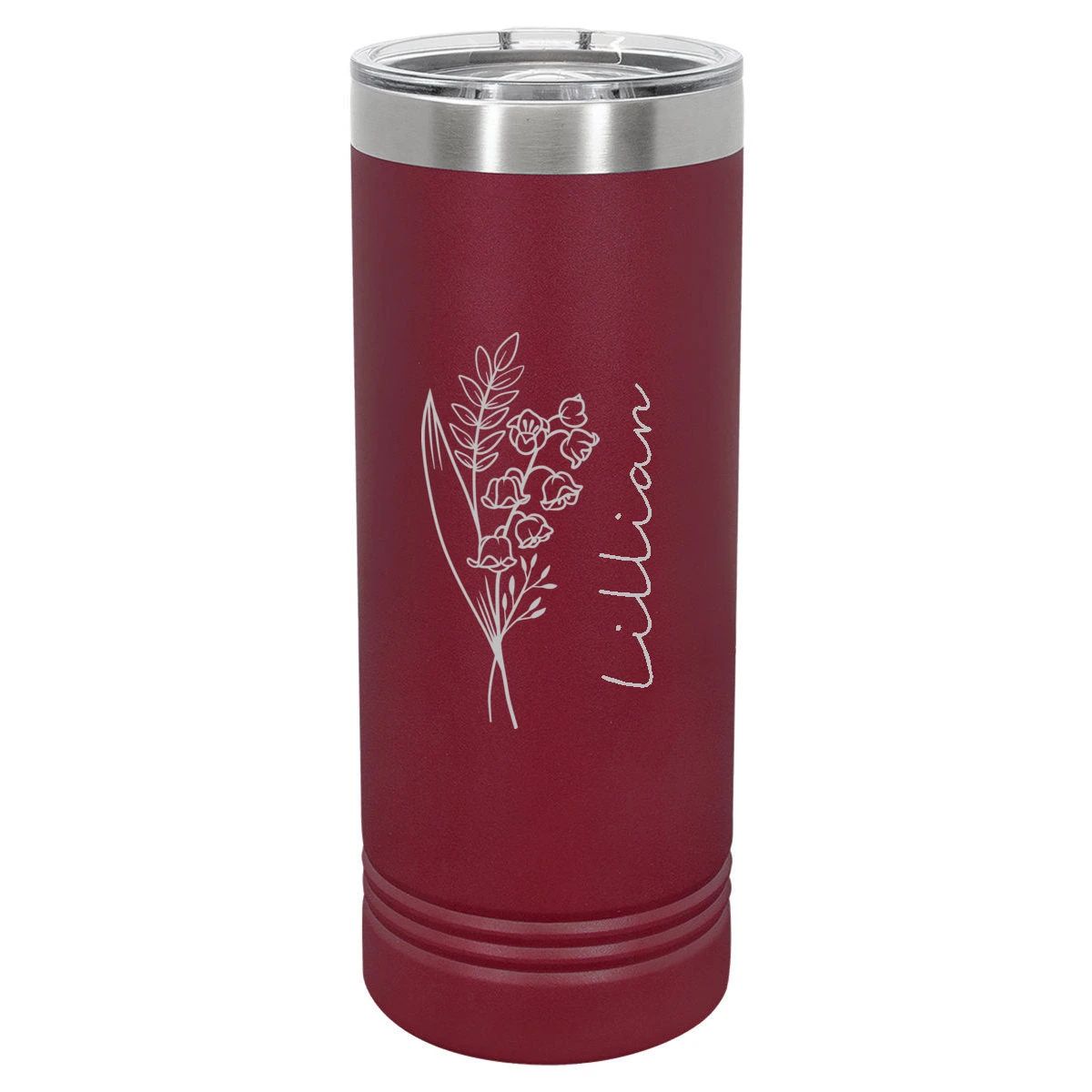 Skinny 22 oz. Vacuum Insulated Tumbler with Slider Lid - Birth Flower